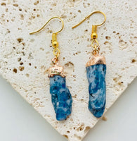 Blue Topaz Natural Stone Dangle Earrings